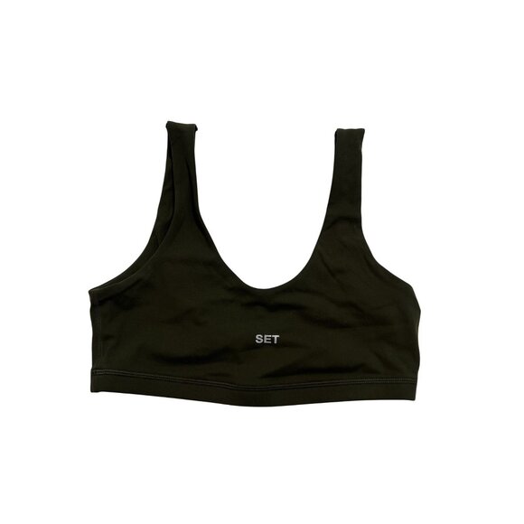 SET Active Sportbody Dip Bra in Dark Green - Picture 1 of 5